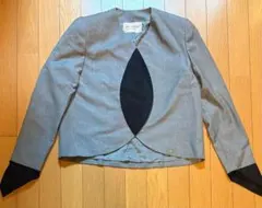 【美品】jun ashida ジュンアシダ ウール100% ノーカラージャケット