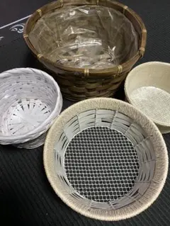 花籠  竹籠  4点セット