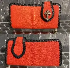 ソ*認様 スティングレー エイ革 バイカーズウォレット　新品未使用品