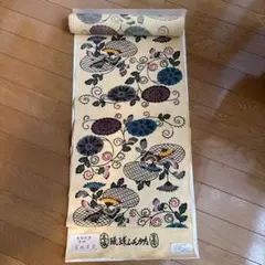 宮城里子作　琉球紅型九寸名古屋帯　（反物）のサムネイル