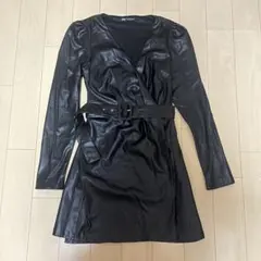 ZARA ブラックジャケット　ワンピース　ベルト付き