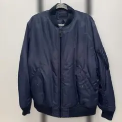 UNIQLO MA1 ネイビー ブルゾン ジッパー付き