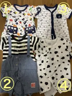 【60-70】ロンパース4点セット