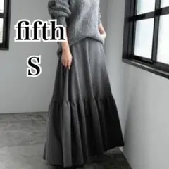 【美品】fifth ストライプ ギャザースカート S 柳橋唯コラボ フィフス
