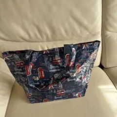ハロッズビニール製ショルダーエコバッグ