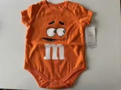 【新品】M&M'S キャラクター ロンパース オレンジ/66cm
