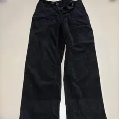 GU ブラック コーデュロイユーティリティパンツ M 352889