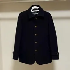 【美品】無印良品 ウール ネイビー メルトンコート