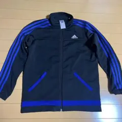 adidas キッズ　ブラック/パープル　ジャージ上下セット　150㎝