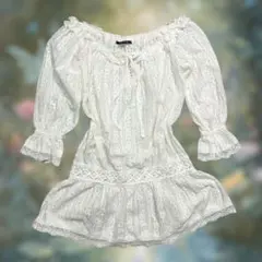 00s レース　リボン　フリル　チュニック　フェアリーグランジ　森ガール　姫ロリ