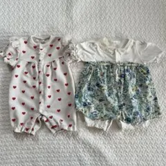 バースデイ　cottoli カバーオール　50～60サイズ、60〜70サイズ