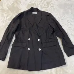 美品♡IENA イエナ　38 ジャケット ダブルジャケットブラウン　麻　100%のサムネイル