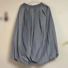 ＧＵ　ライトグレー バルーンスカート ゴムウエスト