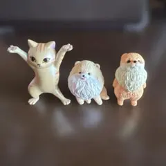 猫と犬のフィギュア3体セット