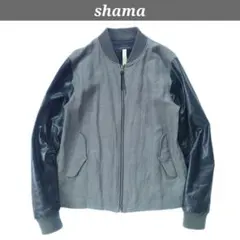 shama　レザー 切り替え ジャケット スタジャン　牛革　archive