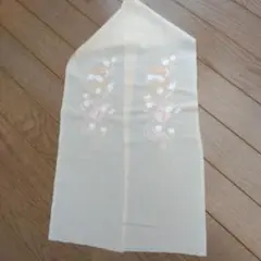 花柄刺繍 半襟 クリーム色