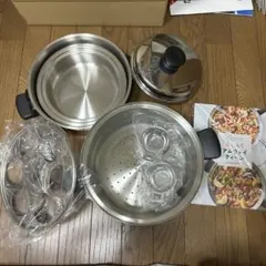 アムウェイ 6Lシチューパンセット ステンレス 多層鍋 スチーマーセット