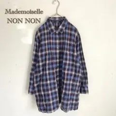 【Mademoiselle NON NON】チュニック　長袖　シャツ　ブラウス