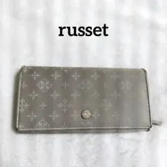 新品未使用✨ラシット　モノグラム　ブルーグレー　長財布　ラウンドジップ 2025年最新】russet レディース 長財布の人気アイテム - メルカリ