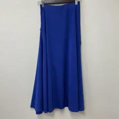 青 フレアロングスカート ラップスタイル◎