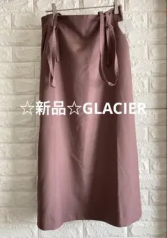 ☆新品☆GLACIER サスペンダー付き ロングスカ ートくすみピンクSサイズのサムネイル