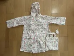 美品 雨具 レインコート カッパ 130cm すみっコぐらし　 収納バッグ付き