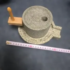 御影石 石臼 上下 取手付属 寸胴型の挽き臼 そば - メルカリ