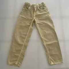 ベージュ コットン ストレートパンツ