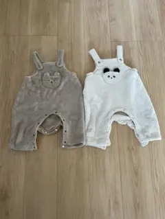 ベビーロンパース 70 80アカチャンホンポ　ベビー服　双子　サロペット