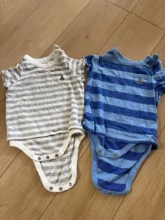 GAP ロンパース　ボーダー　双子　双子コーデ