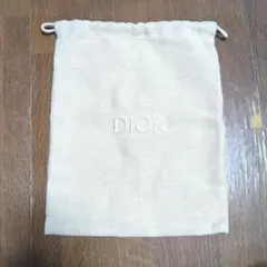 新品未使用　Dior ベージュキャンバス巾着ポーチノベルティ
