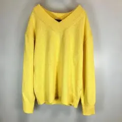 UNTITLED アンタイトル Vネック ニット イエロー