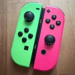 Switch ジョイコン ネオングリーン×ネオンピンク スプラトゥーンカラー