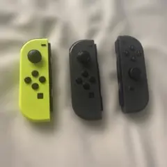 Nintendo Switch コントローラー 黒 黄色系 3個セット 純正