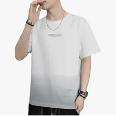 在庫処分！ tシャツ メンズ 夏服 半袖 五分袖 グラデーション