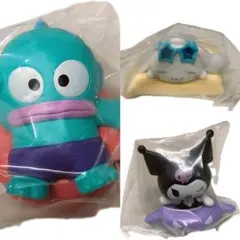 サンリオキャラクターズ みんなでプールフィギュア ハンギョドン　クロミ　シナモン