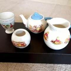 【三郷陶器 Sango】くまのプーさん ティーポット＆湯のみ5客セット 三郷陶器 Sango】くまのプーさん ティーポット＆湯のみ5客セット