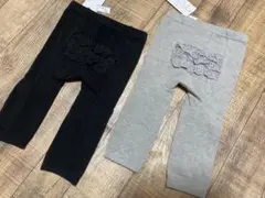 【新品/未使用】スパッツ70㎝2枚 ブラック&グレー