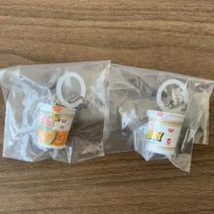カップヌードル めじるしアクセサリー ガチャ2点 カレー ラクサ