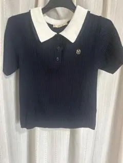 エムズエキサイト ems exciteダブルカラーリブNTPO ダークブルー