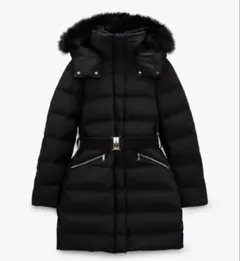 新品 ZARA フェイクファーフーデッドダウンコート ブラック 2025年最新】zara ザラ フェイクファーフーデッドダウンの人気アイテム