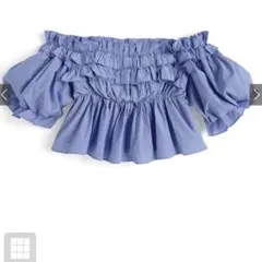 GRL グレイル　ストライプ柄オフショルショート丈ブラウス［tu1681］