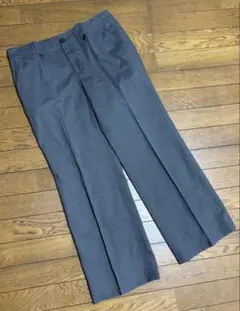 チャコールグレー スラックス ポケット付き