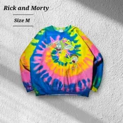 RickandMortyリックアンドモーティアメコミスウェットトレーナータイダイ