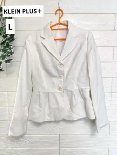 KLEINPLUS レディース　テーラードジャケット　ホワイト　L
