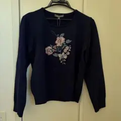 LAURA ASHLEY 花柄刺繍セーター 38