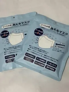 AOKI ダブル抗菌 洗えるマスク 5枚入り2袋のサムネイル