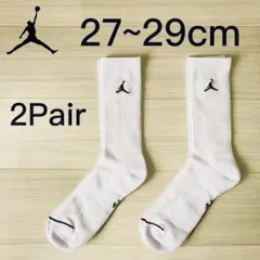 【新品】ジョーダン バスケットボール ソックス 27-29cm 2足セット 白