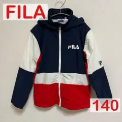 【良品】FILA フィラ フード付きジャケット ウィンドブレーカー 140