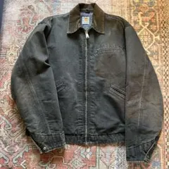 ⭐️carhartt デトロイトジャケット　80s usa製 裏地なし　ブラック 80s裏地なし! CARHARTT USA製 デトロイトジャケット カーハート
